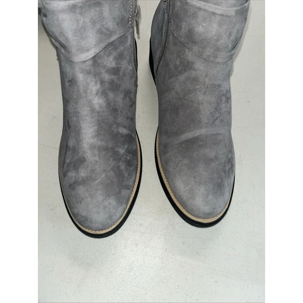 Clarks Sharon Salon Womens Suede Side Zip Wedge Ankle Boots Booties Size 10 nwo